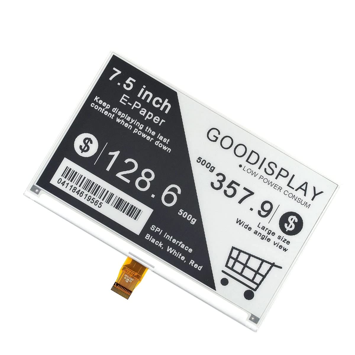 7.5 inch E-Ink Display Panel e-Paper Raw Display with 800×480 Resolution SPI Interface Embedded Controller for SPI Arduino STM32-picture-10