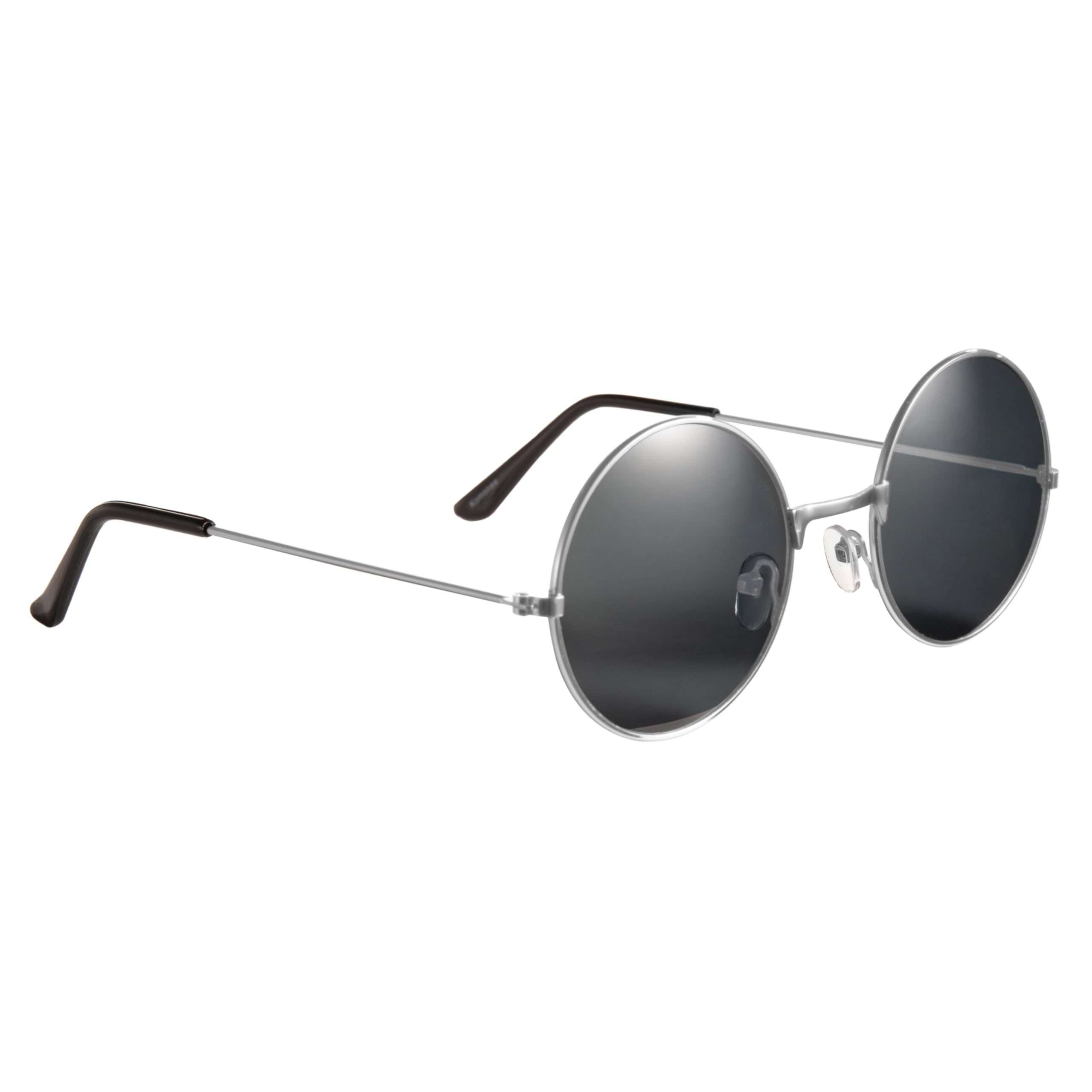 Lennon Style Round Sunglasses – Flat Lens Glasses Retro Vintage Hippy Tea Shades for Men & Women, Steampunk Fashion Eyeglasses, UV400 Protection Eye Wear