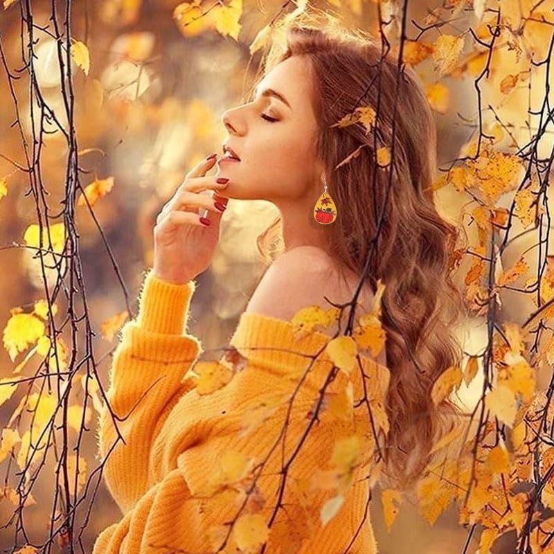 8PCS Fall Earrings for Women Cute Pine Cone Corn Maple Leaf Pumpkin Turkey Earrings Autumn Thanksgiving Earrings Autumn Thanksgiving Jewelry - Image 5