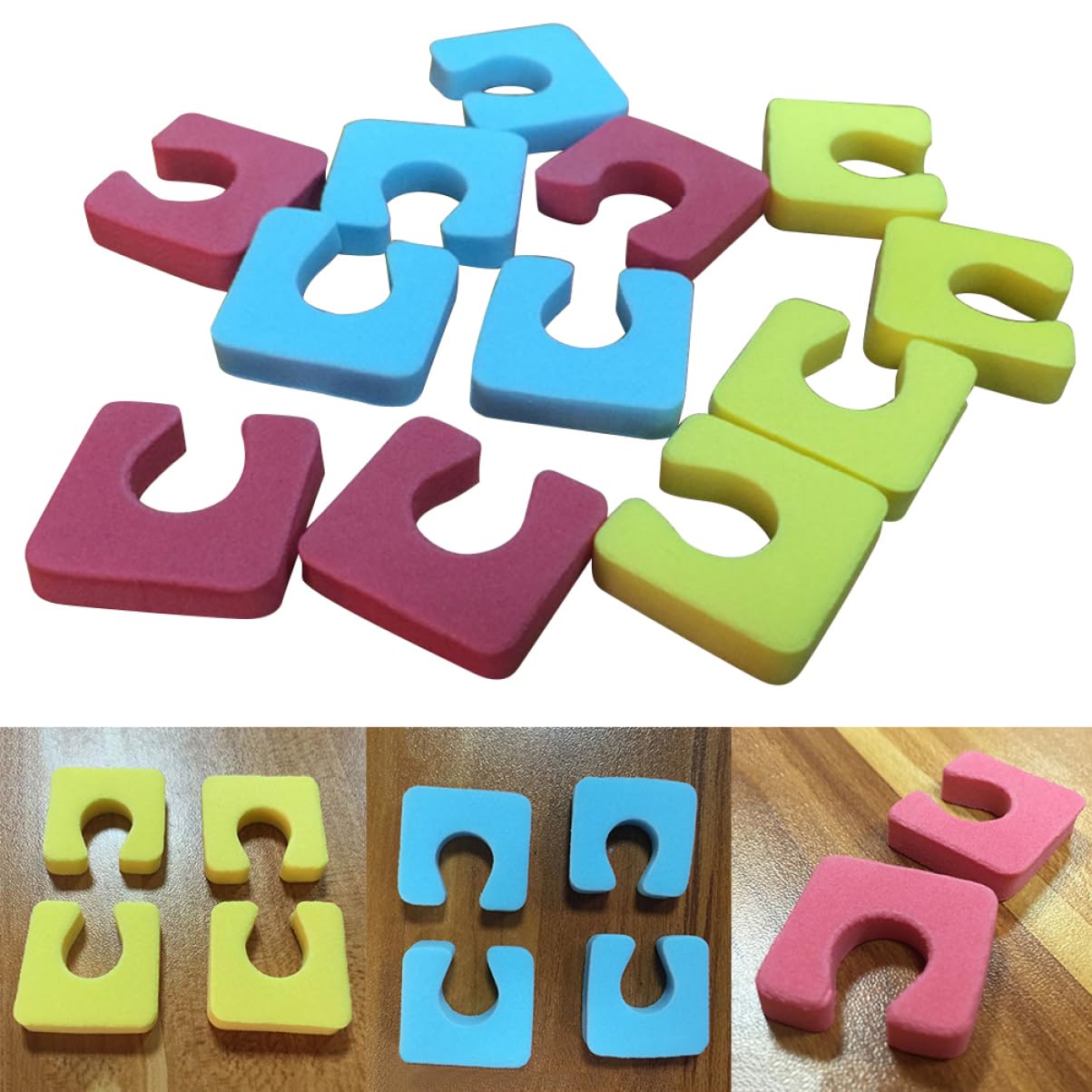 Healeved 288 Piezas espaciadores de dedos disidente separador de juegos de manicura empaquetadora cuñas separador de dedos de esponja espaciadores de punta de esponja