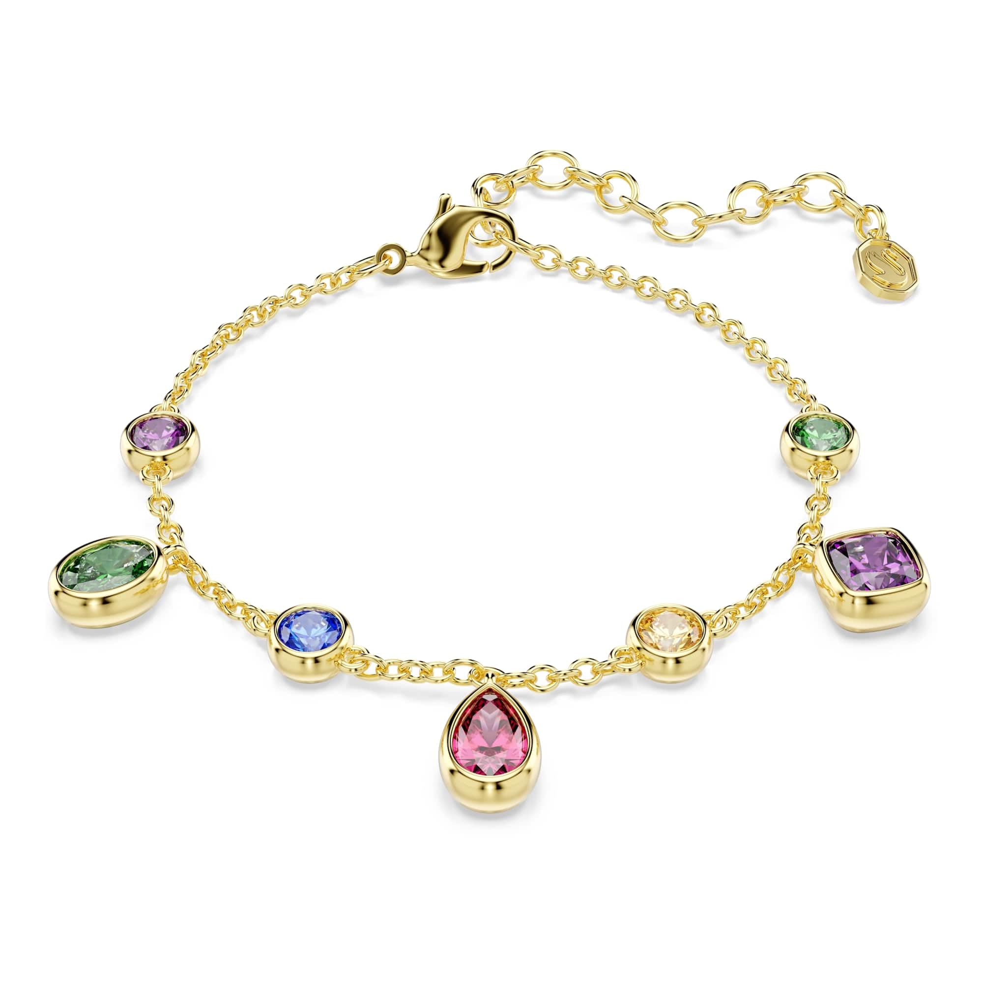 Swarovski Imber Collection, Mixed Cuts, Multicolored, 18k Gold Finish