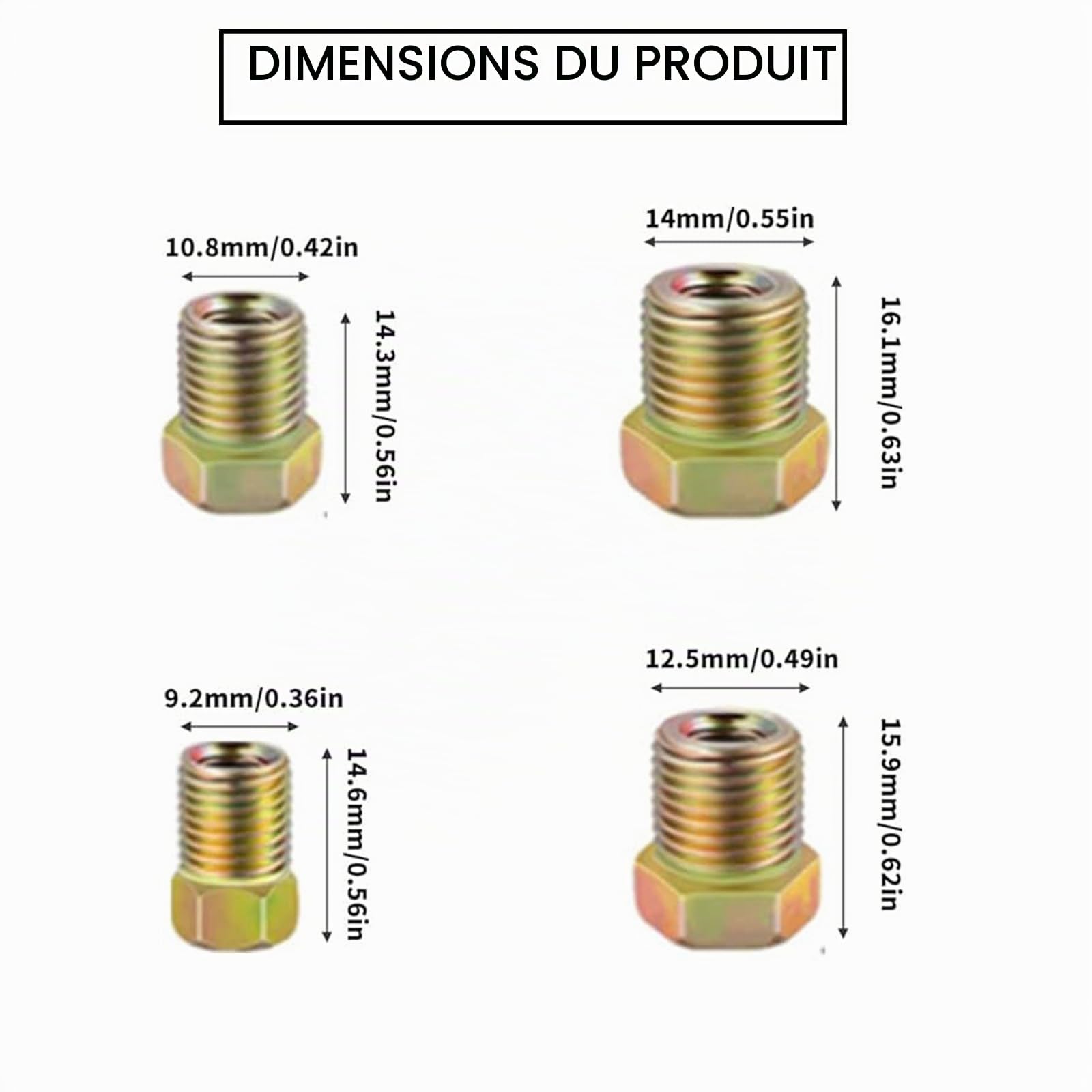 Tuyau de Frein en Cuivre 3/16" 25ft/7,62m Ø4,75mm，Kit de Conduite Générale de Frein Replacement，Auto Tube Tuyau de Carburant et Frein pour Automobile，16 Raccords Inclus，Conduite de Rechang