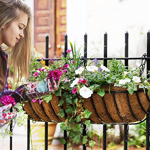 Image of 48in Coco Liners for Window Planter Box - 3 Pack 100% Natural Coconut Coir Fiber Liner Replacement for Deck Flower Box, Garden Railing Fence Trough, Wall Planter Basket, Vegetables Pot