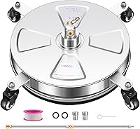 Vista 12 de Limpiador de superficies a presión de 19" con 4 ruedas - Limpiador de superficies de acero inoxidable para accesorio de lavadora a presión