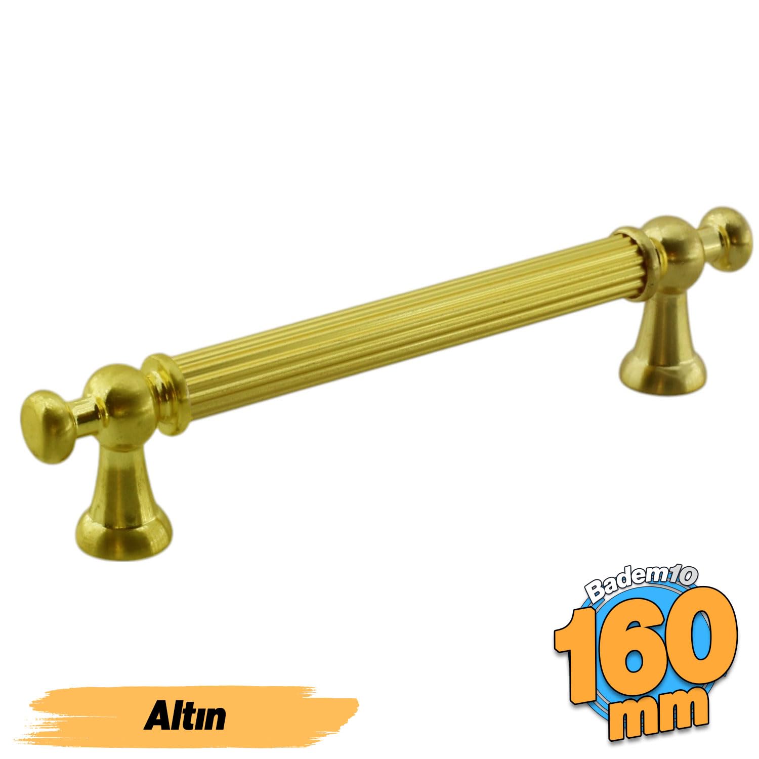 Selçuklu (160 mm - 16 cm) Gold Metal Mobilya Mutfak Çekmece Dolap Dolabı Kulbu Kulpu Kulpları