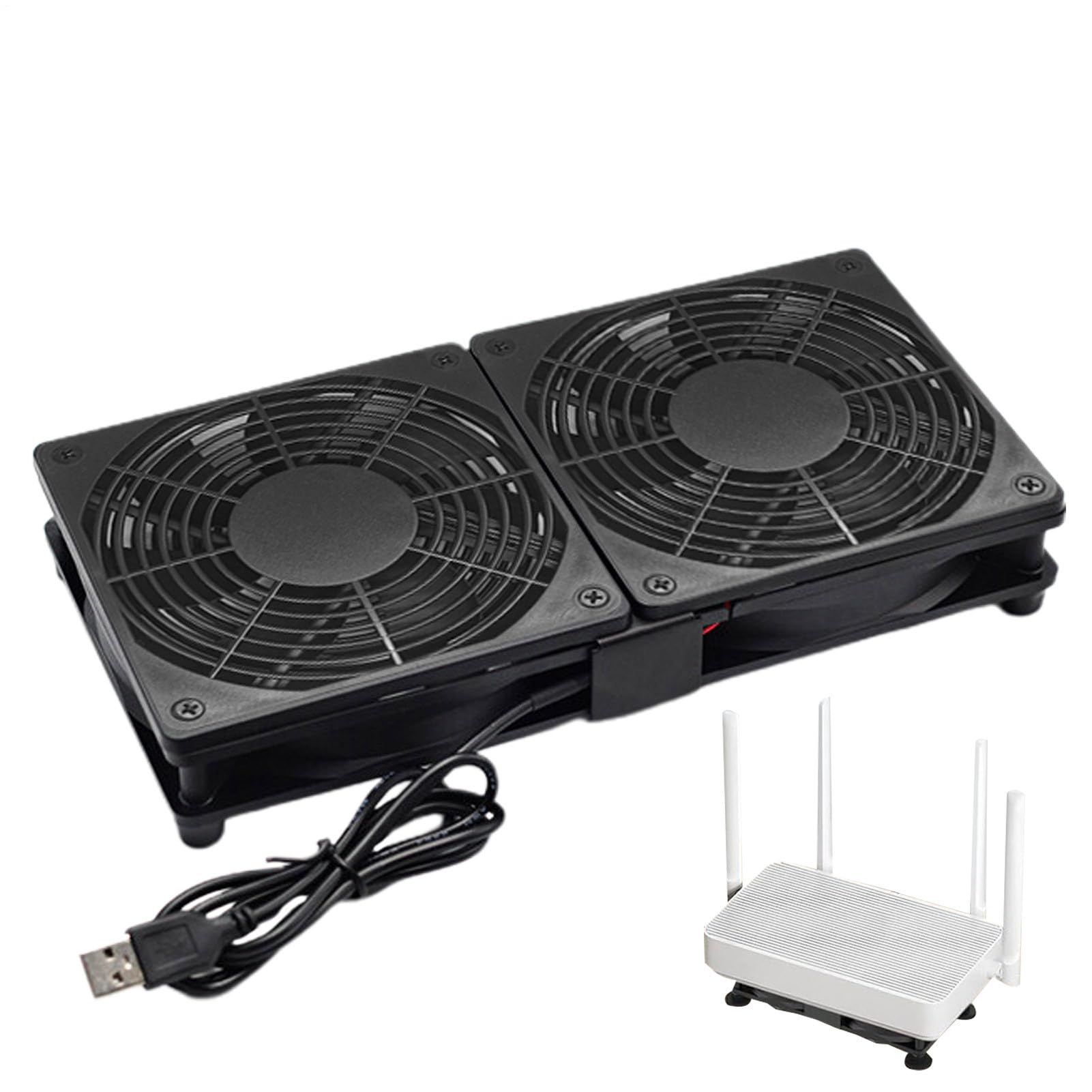 Ventilador De Enfriamiento USB - Ventilador De Enfriamiento De La De Enrutador, Ventiladores De Gabinete De Alto Flujo De Aire | Fuerte Blower USB Powered Fans For Laptop TV Box Router Cooling's