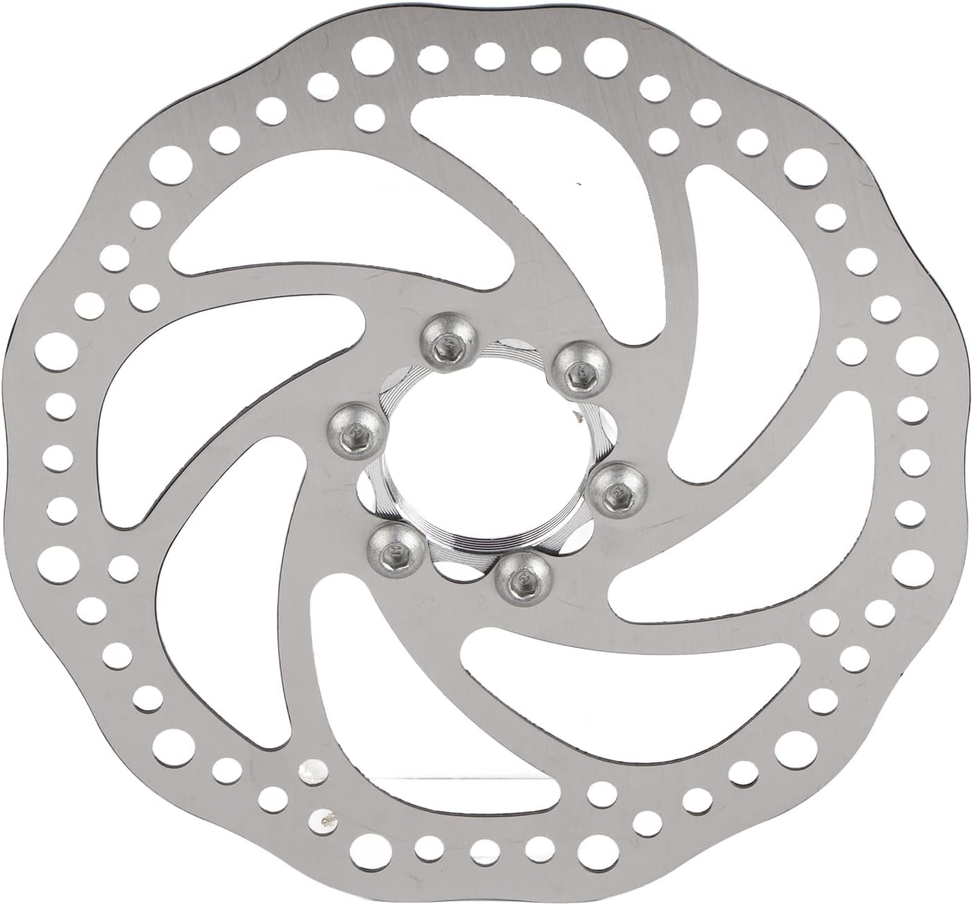 Niiyen 160mm Bicycle Disc Brake Rotor Stainless Steel Bicycle Rotors Mountain Bike Flange Disc Brake Kit Threaded Hubs Brake Disc Rotor Flange Adapter with 6 Bolts