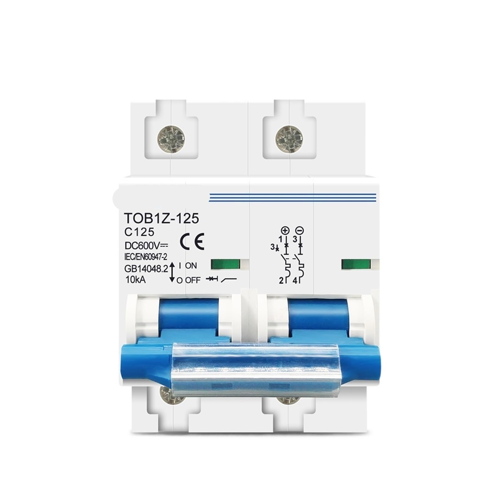 Wyłącznik 2P DC 600 V 125 A 100 A 80 A do systemu C Cue ttery w przełączniku (80A)