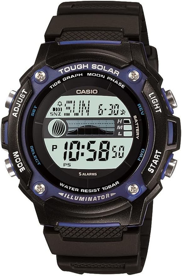 Casio Men's Tough Solar Powered Tide Moon Sport Watch Grey WS210H1AVCF