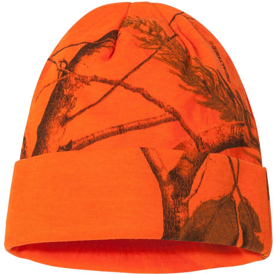 Joe's USA Camo Knit 12 Inch Hunting Beanie-Orange...