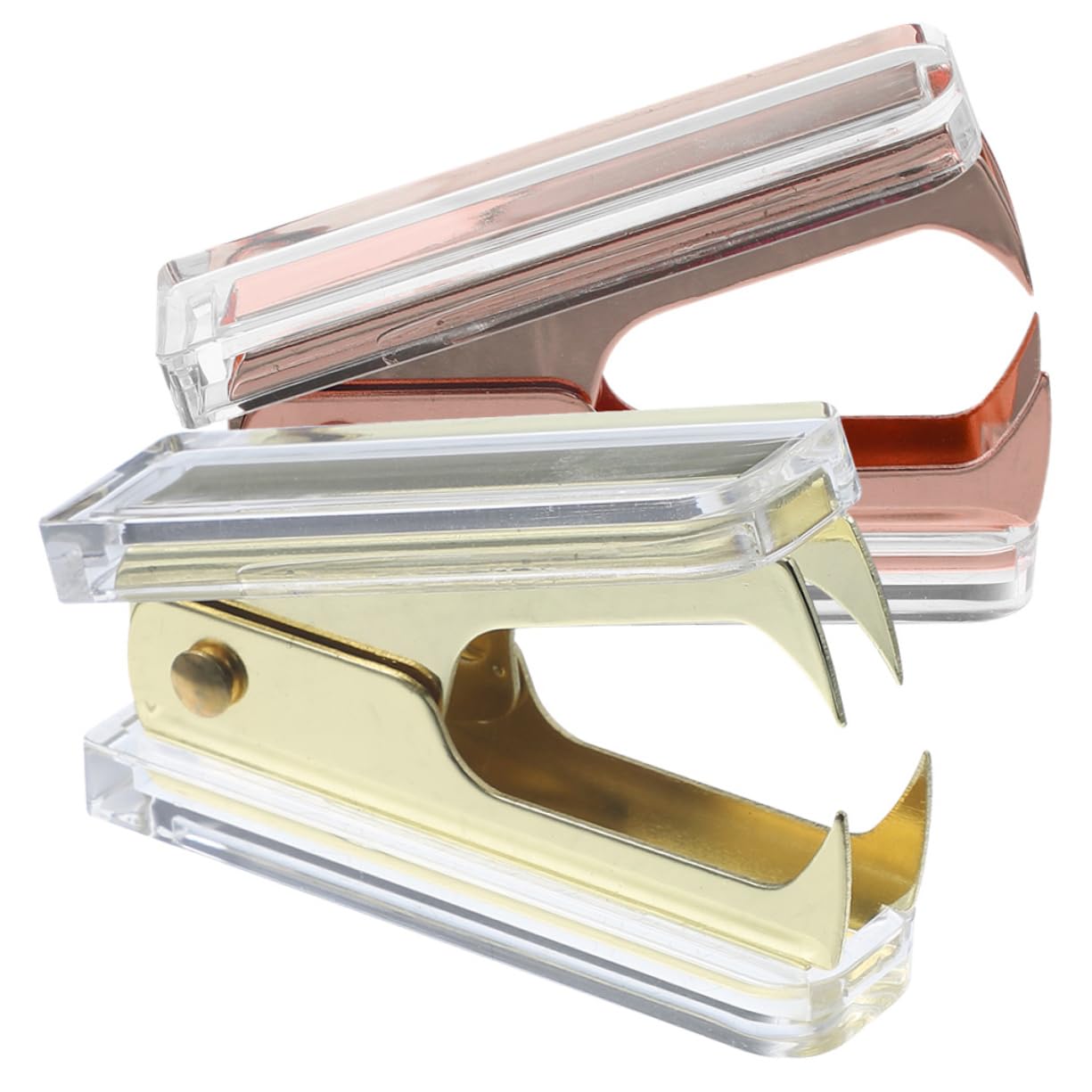 OSALADI 4 Set Levapunti Mini Attrezzo Dispositivi Di Rimozione Cucitrice Per Ufficio Pesante Strumenti Di Rimodellamento Di Base Per Ufficio Cucitrici Da Scrivania Metallo 2 Pezzi * 4