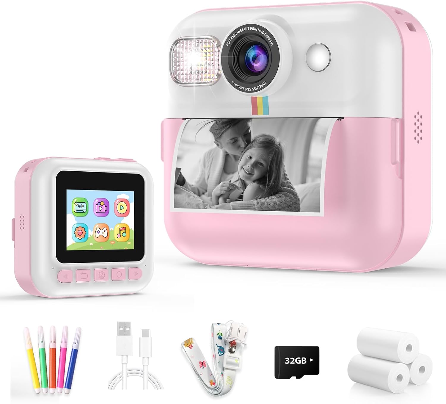 Kids Camera for Boys, 1080P Instant Print, Kids Christmas Birthday Gifts, Blue