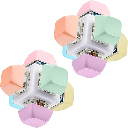 Taiyin 2 piezas de teclado de juguete con clicker, llavero para la ansiedad, juguetes de descompresión, juguetes para aliviar el estrés, regalos