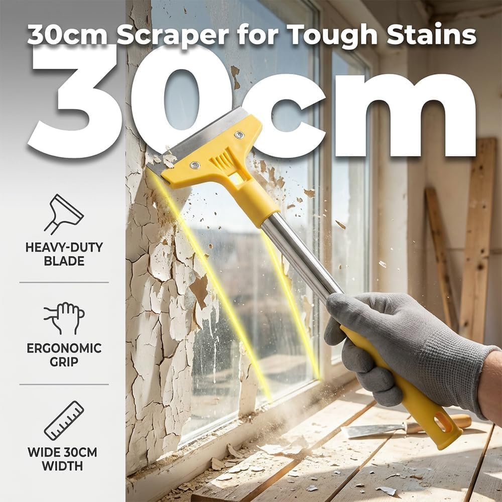 Pala adhesiva para azulejos de vidrio, herramienta de limpieza multifuncional para el hogar para varias superficies, removedor de pintura para vidrio, azulejos y suelos, paquete de 3