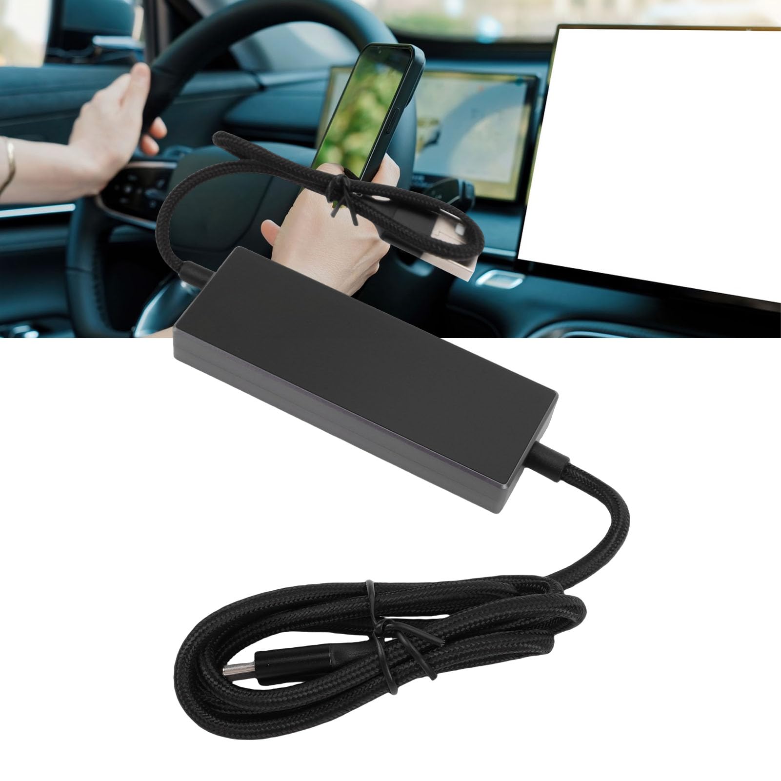 Ottocast Adattatore Cablato, Mirroring Touchscreen con Controllo Bidirezionale, Compatibile con di Fabbrica, Display HD per Navigazione e Streaming