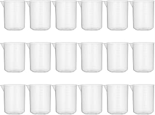 ZOEYES 18 Pack 1000ml Polypropylene Plastic Beakers - Durable Graduated Measuring Cups for Lab Experiments, Kitchen, School Science