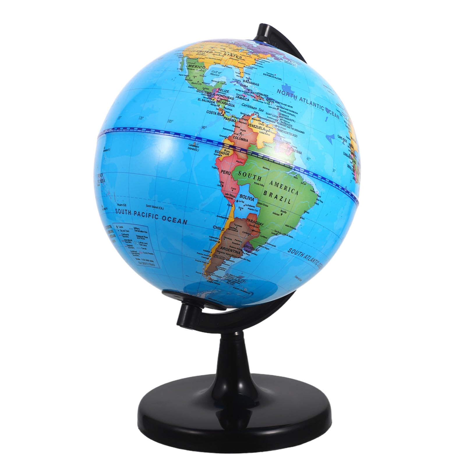 Didiseaon Globo Terráqueo Educativo para Escritorio Compacto y Resistente con Base Estable y Rotación para Enseñanza Aulas y Aprendizaje Infantil Casa