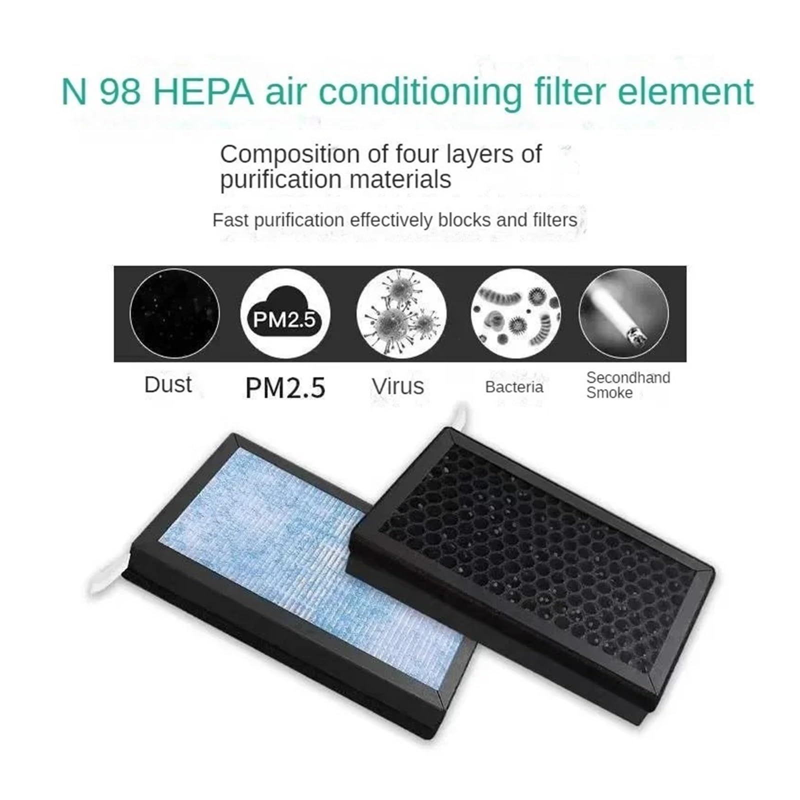 Filtro Aire Cabina para Te&SLA 3 Y Filtros Aire Kits De Repuesto De Aire Acondicionado De Carbón Activado Accesorios Coche Filtros Auto