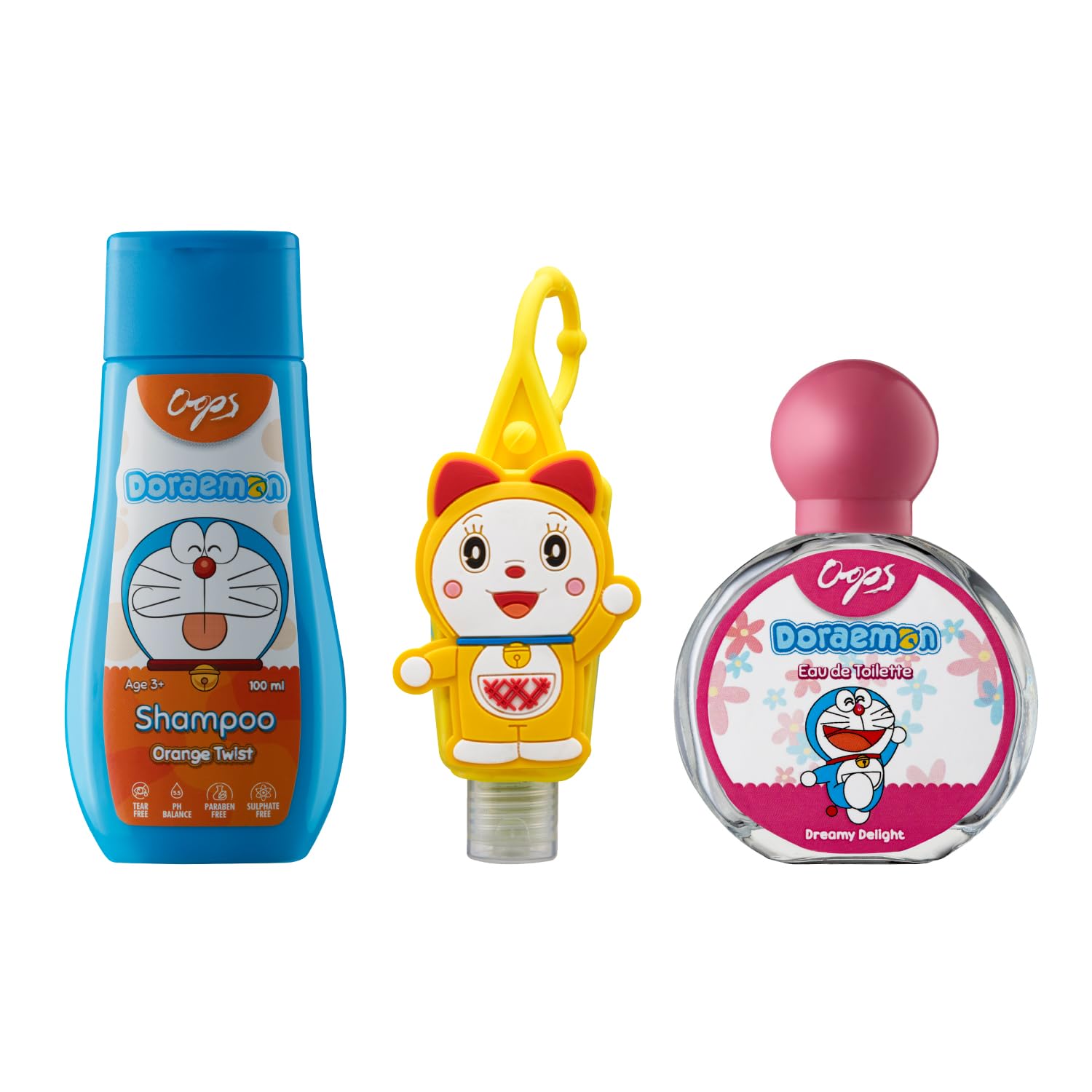 Doraemon Gift Set Shampoo Orange Twist 100ml Dorami Bagtag 30ml