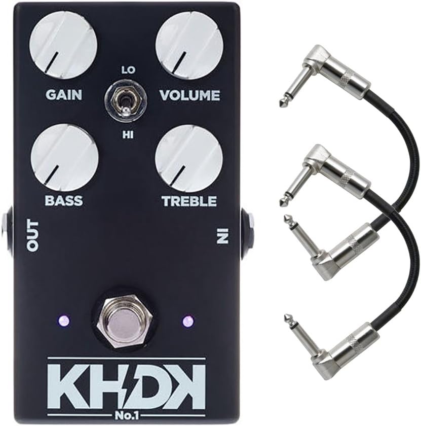 KHDK NO1 (Version 1) Kirk Hammett Overdrive Guitar Effect Pedal with Patch Cables
