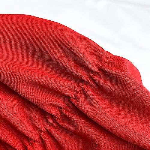Lin's Liliana Czepek pływacki z długimi włosami, dla kobiet i dziewcząt, wygodne dopasowanie, skalowalny (kolor czerwony)