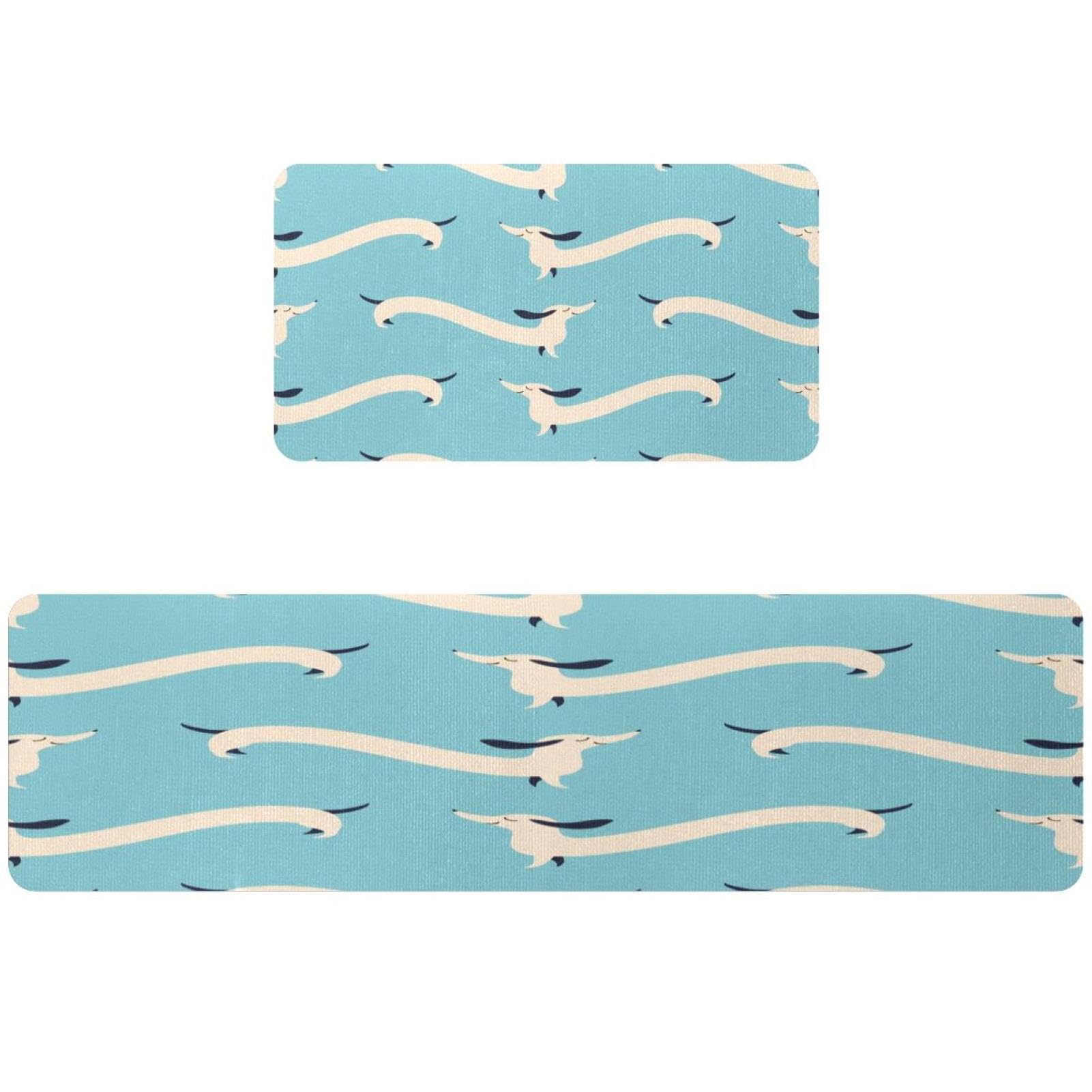Alfombrilla de cocina lavable de perro salchicha para evitar resbalones y proteger el suelo