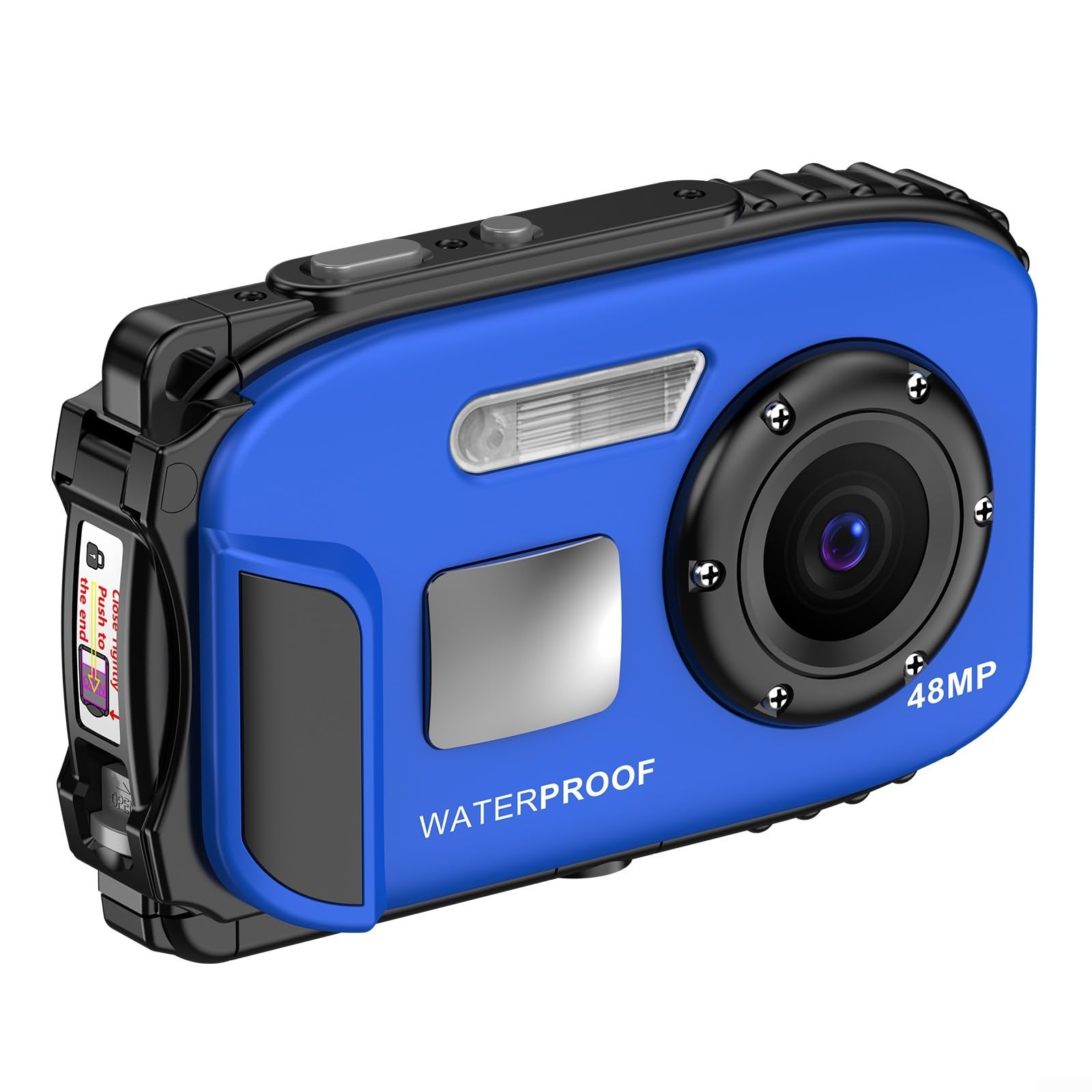 Cámara digital impermeable de los niños, 48MP flotando con la tarjeta 32G