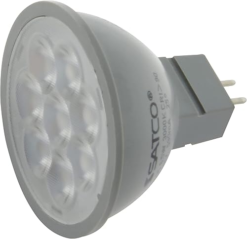 Miniatura 2 de Satco Reemplazo directo regulable para lámparas halógenas (paquete de 12) S11341; 6 vatios; LED MR16; 3000K CCT; base GU5.3; ángulo de haz de 40