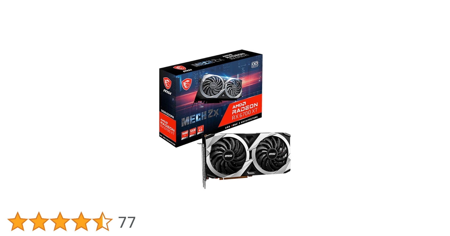 グラフィックボード・グラボ・ビデオカード MSI Radeon RX 6700 XT MECH 2X 12G Amazon | MSI Radeon RX 6700 XT MECH 2X 12G OC グラフィックス