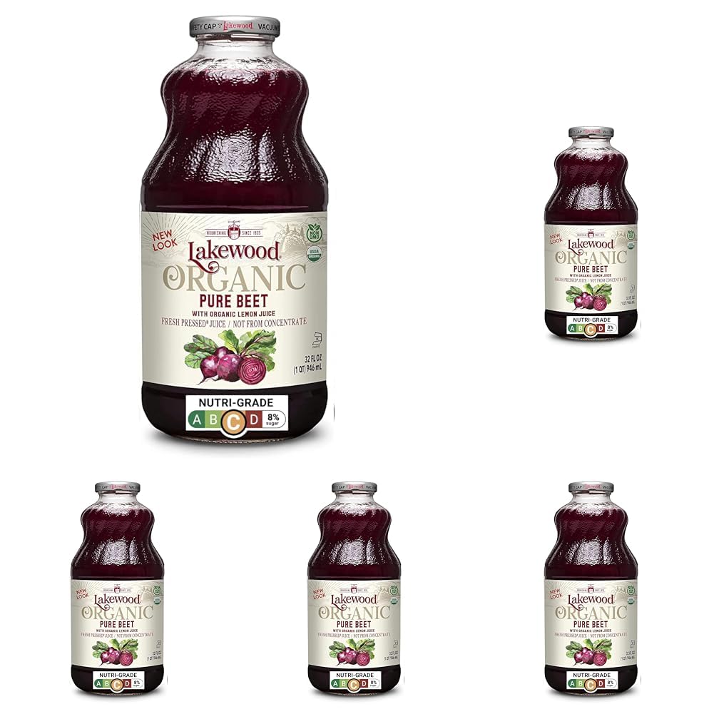 Lakewood Organic Beet Juice, 32 oz (Pack of 5)