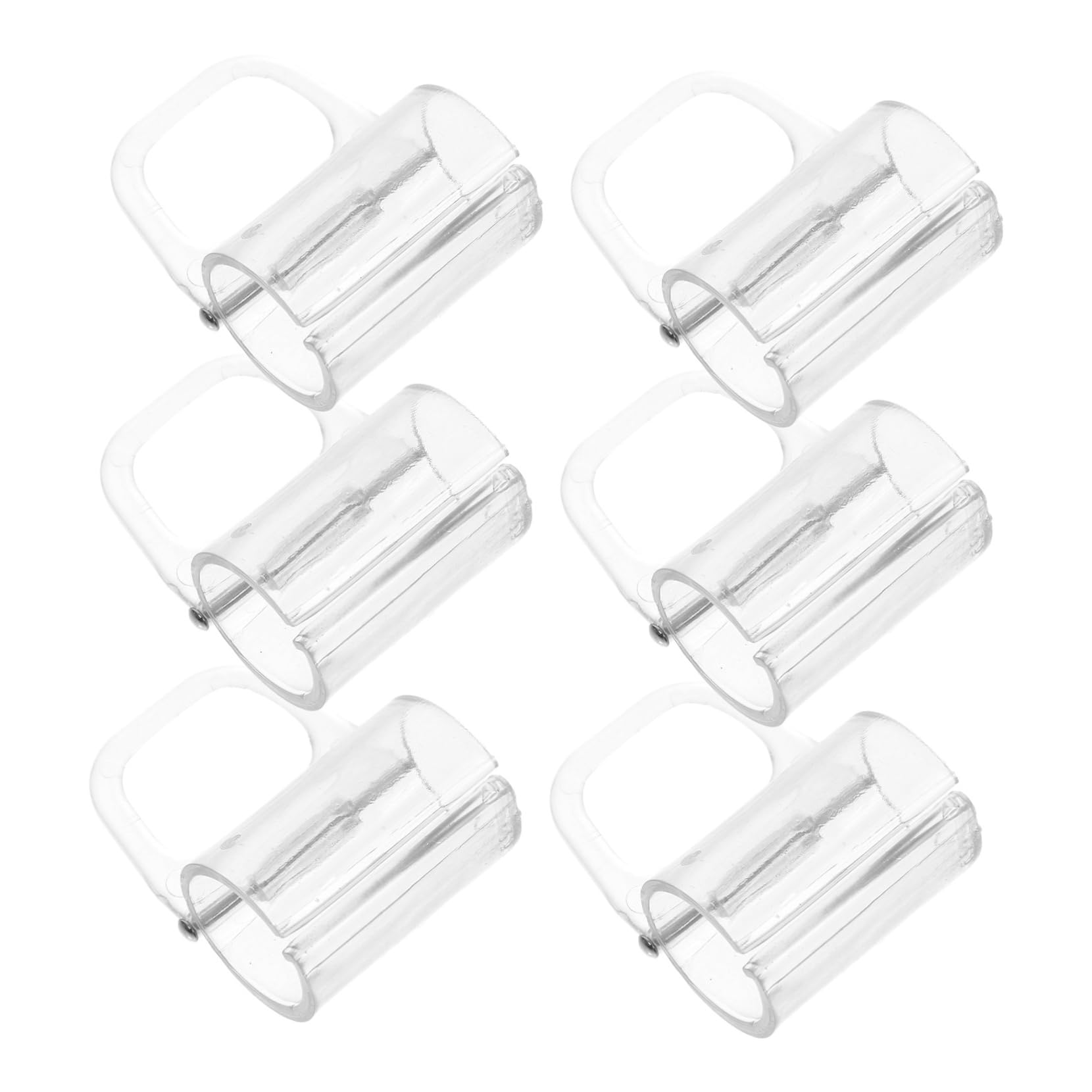 TOPBATHY 30 Stück Transparente Vorhang Clips Mit Griff Volant Befestigungsclips Volant Halteklammern Dekorative Gardinen Clips Rollo Griffe Transparente Gardinen Griffe Für Rollos