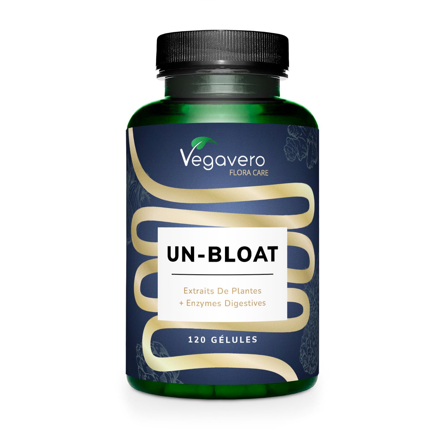 Un-Bloat Vegavero® | Complexe Anti Ballonnements + Digestion | Avec Enzymes Digestives + Extraits de Plantes | Sans Additifs & Vegan
