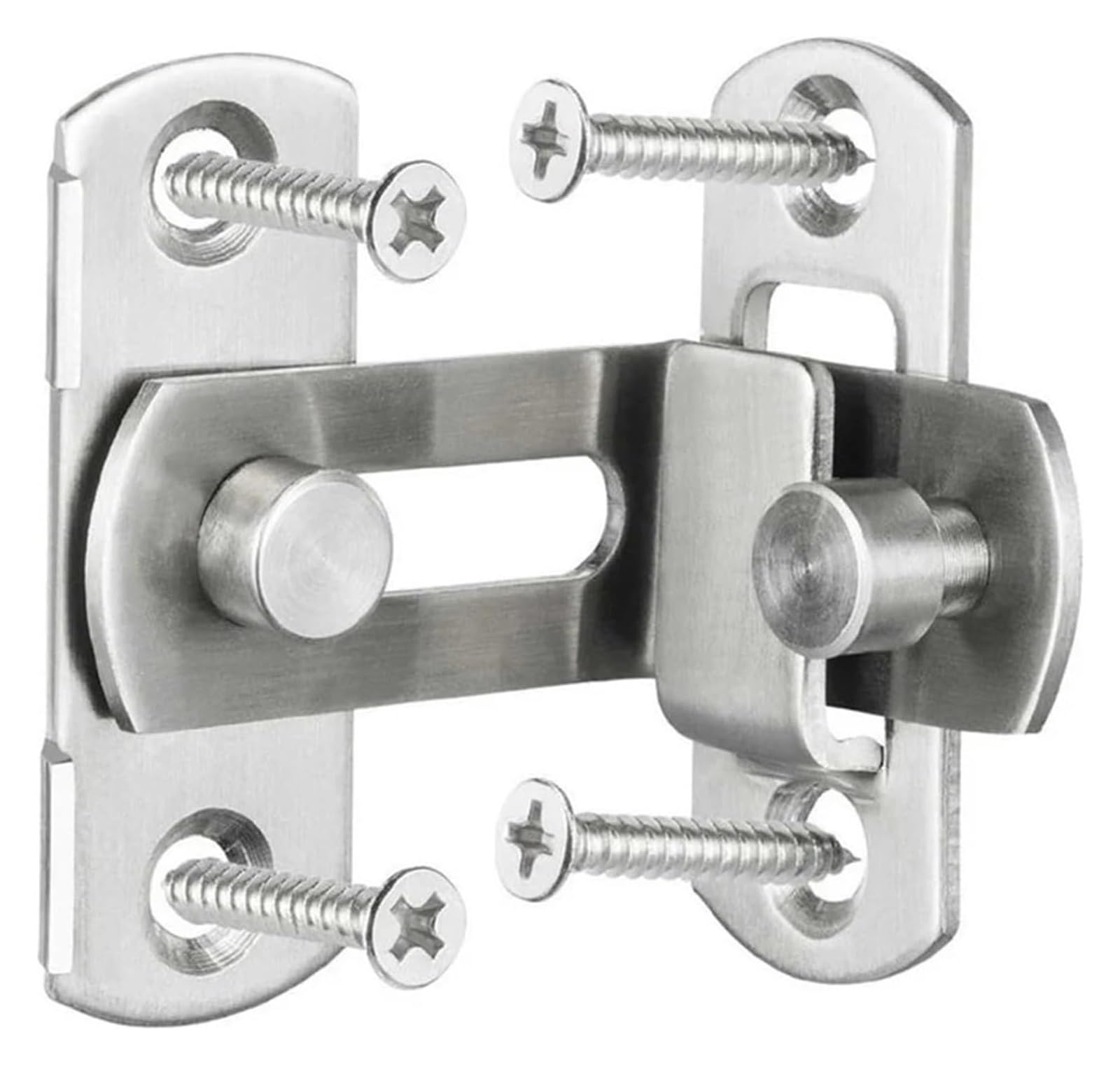 Door Stainless Steel Barn Bolt 90 Degree Right Angle Hook Latch Cabinet Lock Sliding Gate