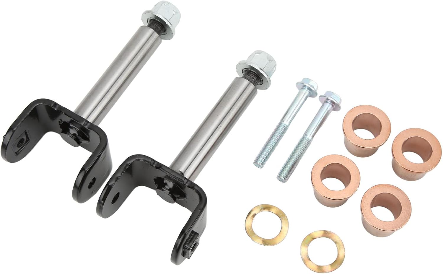 Qinlorgo 2 Set Front End King Pin Repair Kit, Bronze King Pin Bushing, Wave Washer with OEM Fit, Ideal for Precedent G E 2004 Up, Fits OEM 102287201 103638601 102288201