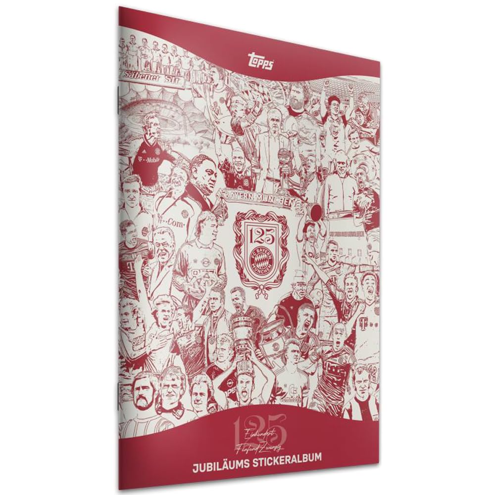 Bundle mit FC Bayern München - 125 Jahre - Sammelsticker - 1 Sammelalbum + 20 Tüten + exklusive collect-it Hüllen