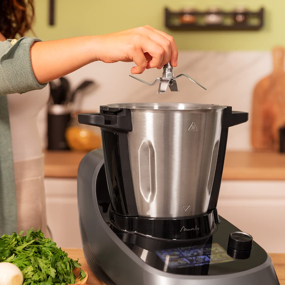 Cecotec Robot di Cucina Multifunzione Mambo Touch. 1600 W, 37 Funzioni, schermo tattile TFT & Caraffa in ceramica Havana Easy, capacità di 3,3 litri, brocca in acciaio inox