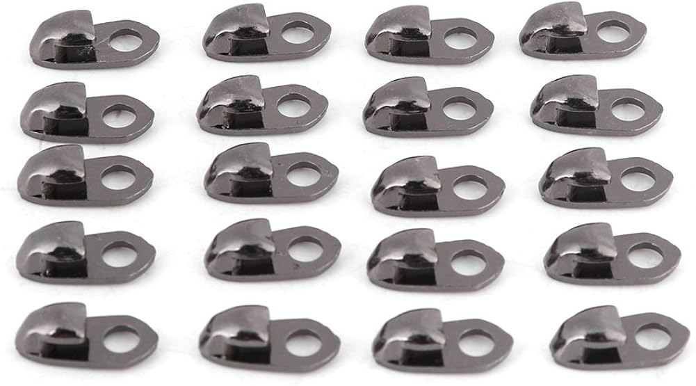 20 Pcs Shoe Lace Hooks Lace Fittings with Rivets, Alloy Boot Hooks Lace