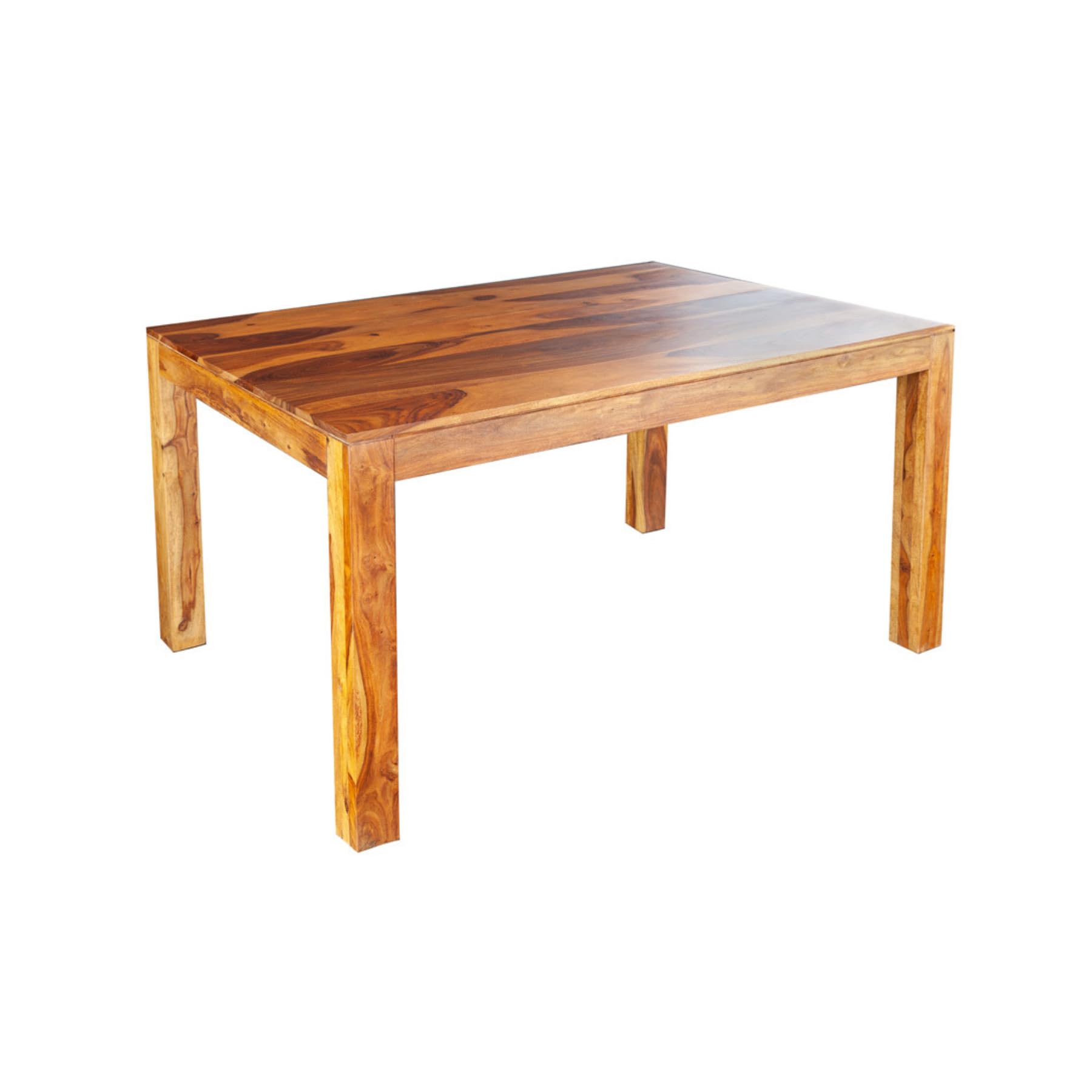 Riess Ambiente Massivholz Esstisch Pure 120cm Natur Stone Finish Sheeshamholz einzigartige Maserung Esszimmertisch Massivholztisch Holztisch Küchentisch