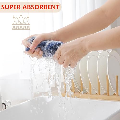 Miniatura 3 de Homaxy Juego de 8 paños de cocina y paños de cocina 100% algodón, 12 x 12 pulgadas y 13 x 28 pulgadas, juego de 8 toallas de cocina a granel, ultra