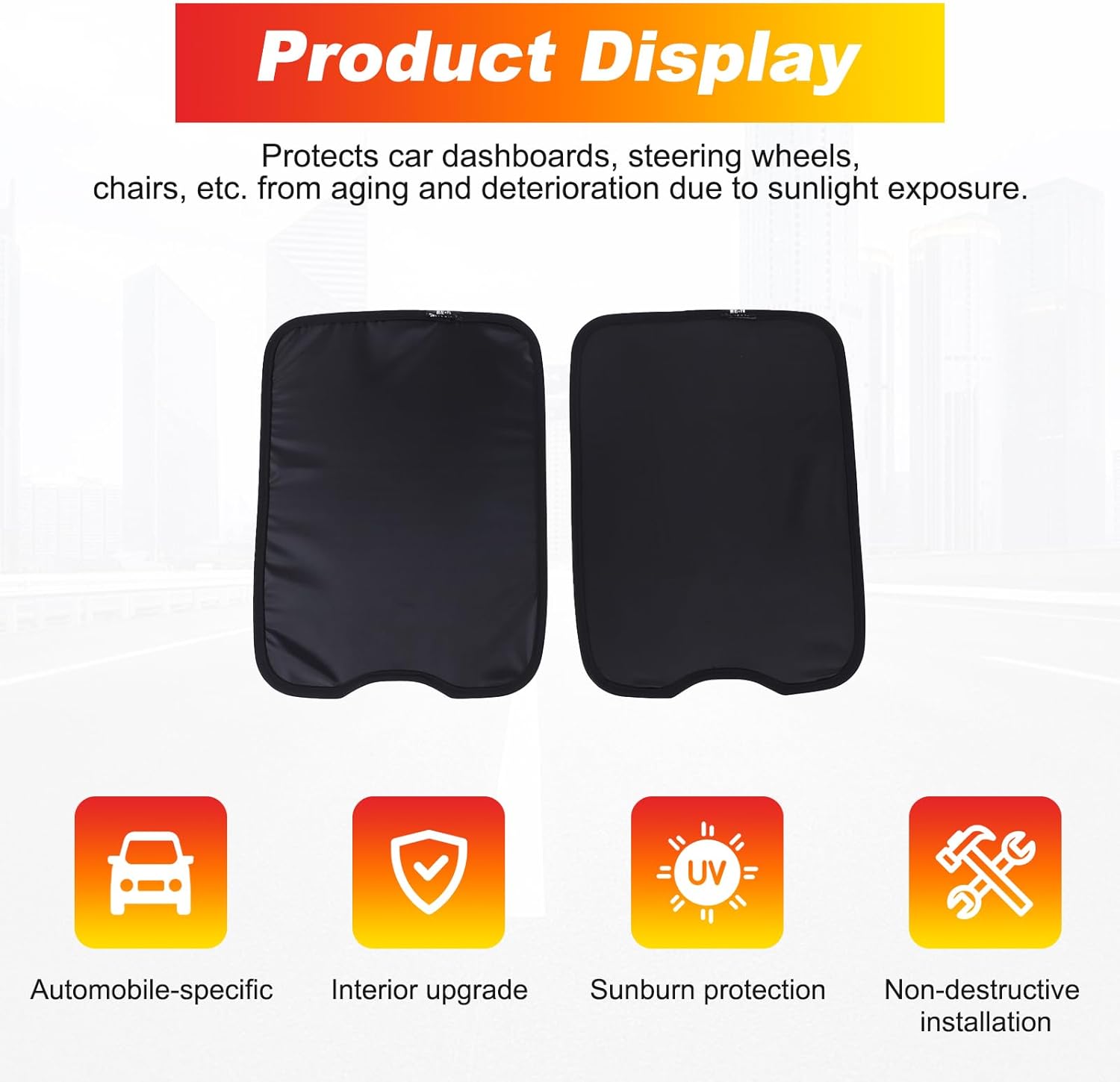 2PCS Sunroofs Sun Shade Compatible with INEOS Grenadier 2022-2025 Folding Sunroof Glass Roof Sunshade Sun Protection UV Protection Roof Glass Sunshade (Black)