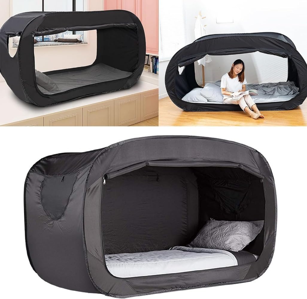 Amazon｜折りたたみプライバシー ベッド テント、屋内用プライバシー