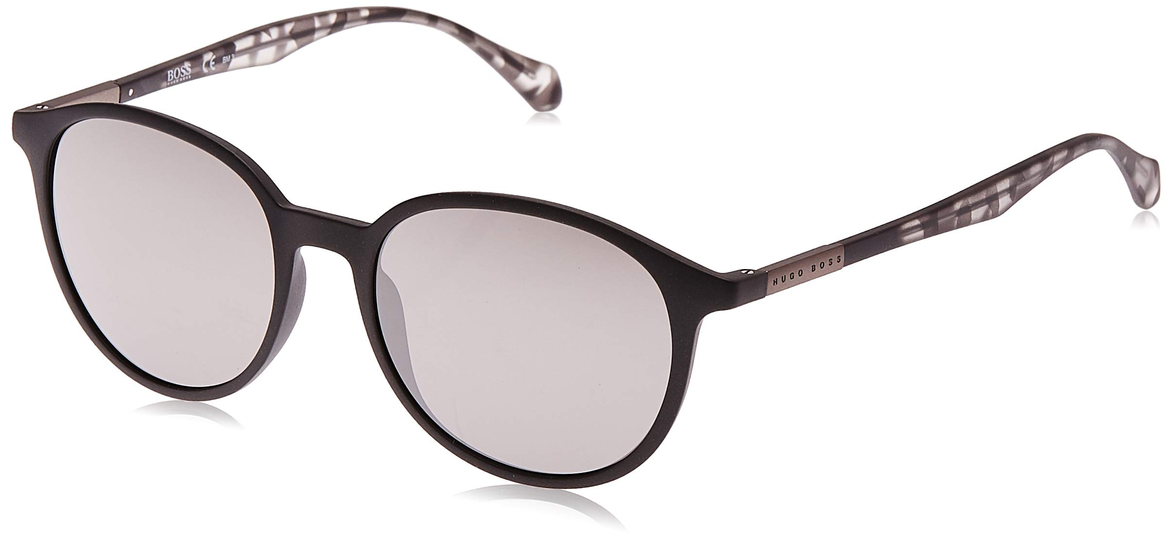 BOSS by Hugo Boss Sunglasses (Safilo Group) Men's 0822/S Round Sunglasses, Black Gry HAVAN, 53 mm