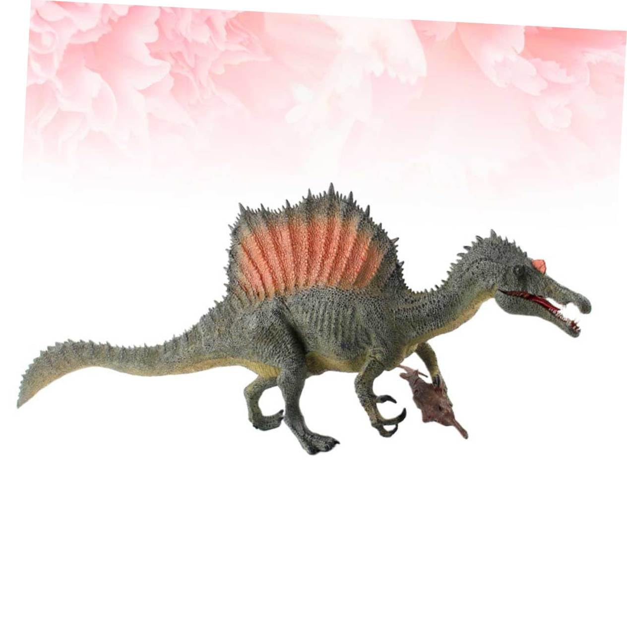 Beaupretty Figura Realistica di Spinosauro, Dinosauro in Plastica Mascella Mobile, Decorazione per Scrivania e Casa, Figura Preistorica