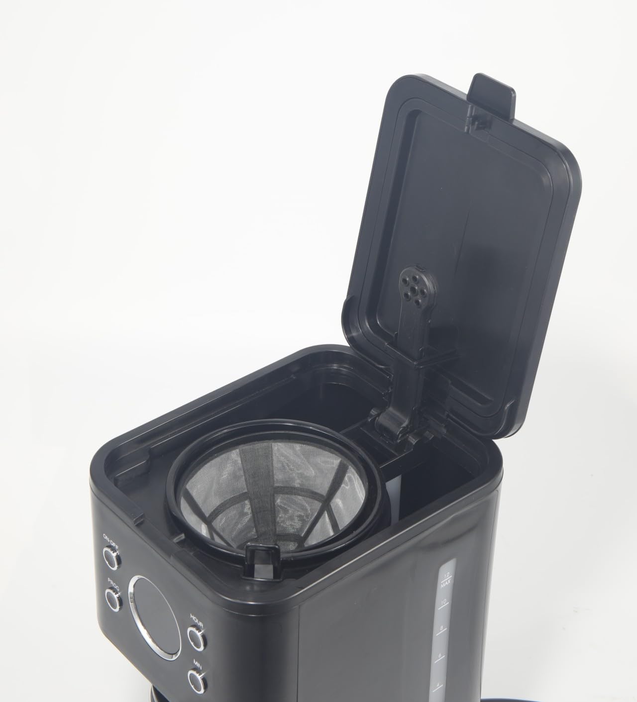 Cafetera de filtro Lake Collection - Pantalla LED, temporizador, sistema antigoteo, jarra de vidrio, filtro permanente de nailon, 1000 W - 1,5 L - Negro mate SH-CM2315