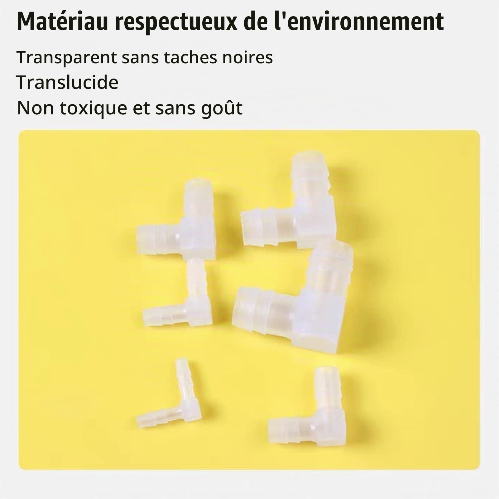 10 Pièces 8mm Raccord Tuyau en Plastique Coude Tuyau Barbe 90 Degrés Coude L Raccord, égal Barbelé Joint épisseur Mender Adaptateur Union Adaptateur(8mm)