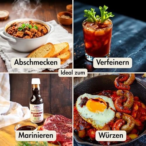 Altenburger Original Worcester Sauce, 2x200ml (400ml) in der Glasflasche, Worcestershire Sauce glutenfrei, laktosefrei, vegan, ohne Zusatz von Aromen