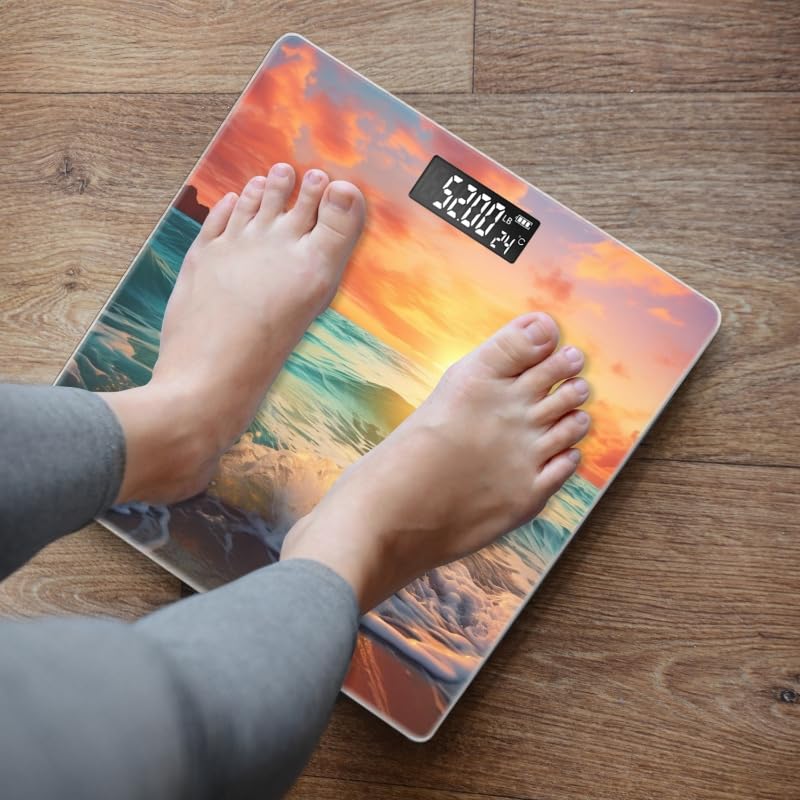 Báscula Digital de Baño Precisión 400 lbs con Pantalla LED miniatura 5