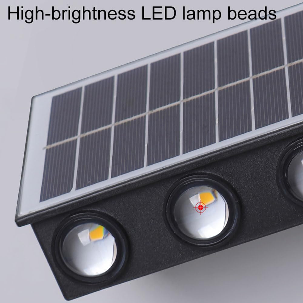Lampa solarna Dusk To Dawn, Lampy solarne do użytku na zewnątrz, wodoodporna dekoracyjna ściana LED do użytku na zewnątrz, na werandę, ogrodzenie, patio, do ogrodu, garażu