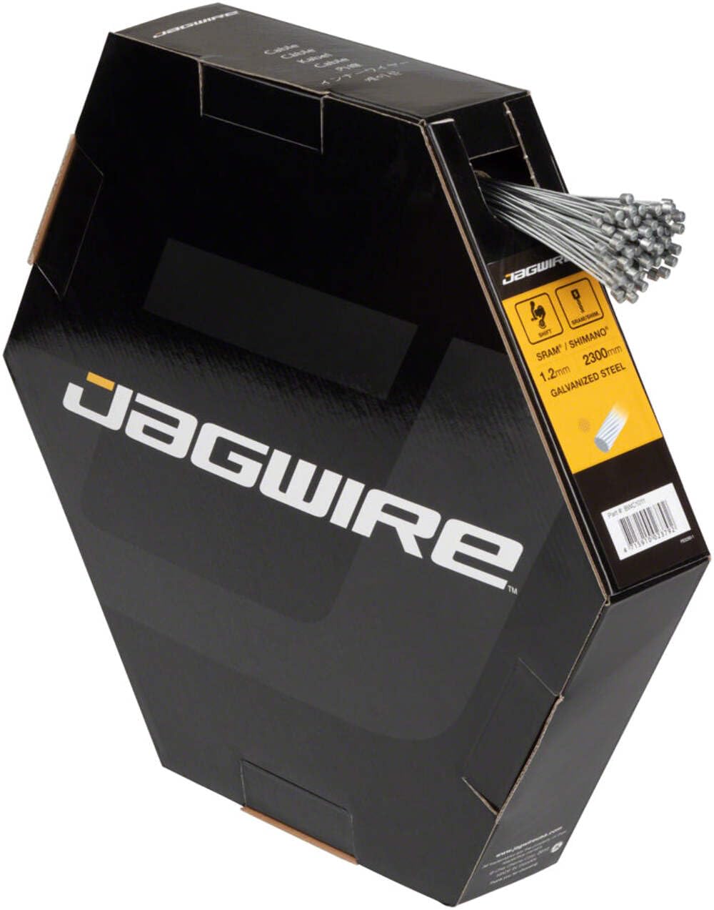 Jagwire Basics Shift Cable Galvanised SRAM/Shimano Brake and Gear Cable 1.2 x 2300 mm 100 Pieces
