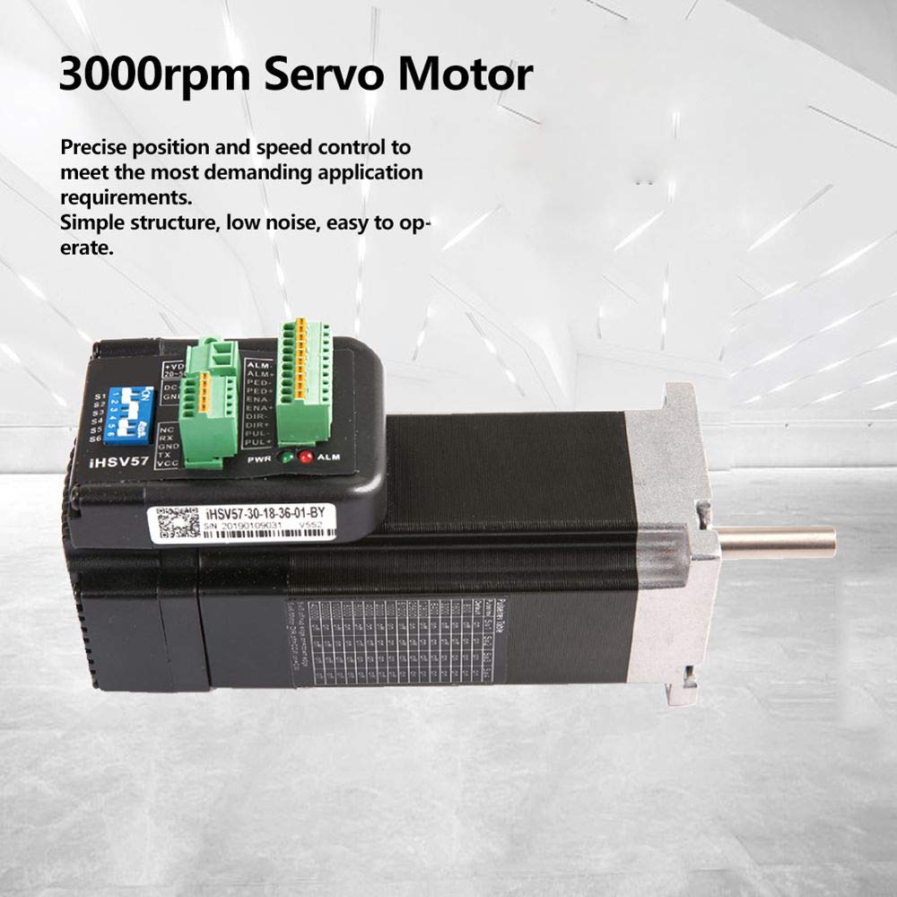 180W 0,6Nm Servomotor, IHSV57-30-18-36 DC36V 3000rpm Integrierter Servomotor für mechanische Arme, Jet-Plotter